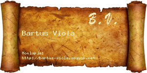 Bartus Viola névjegykártya